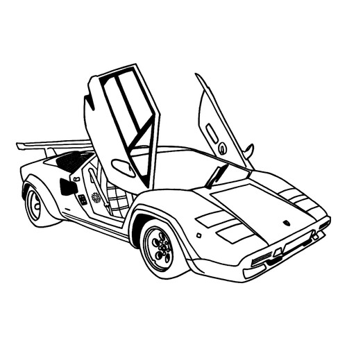 Lamborghini Countach para colorear dibujo para colorear gratis de Páginas para colorear de coches Lamborghini