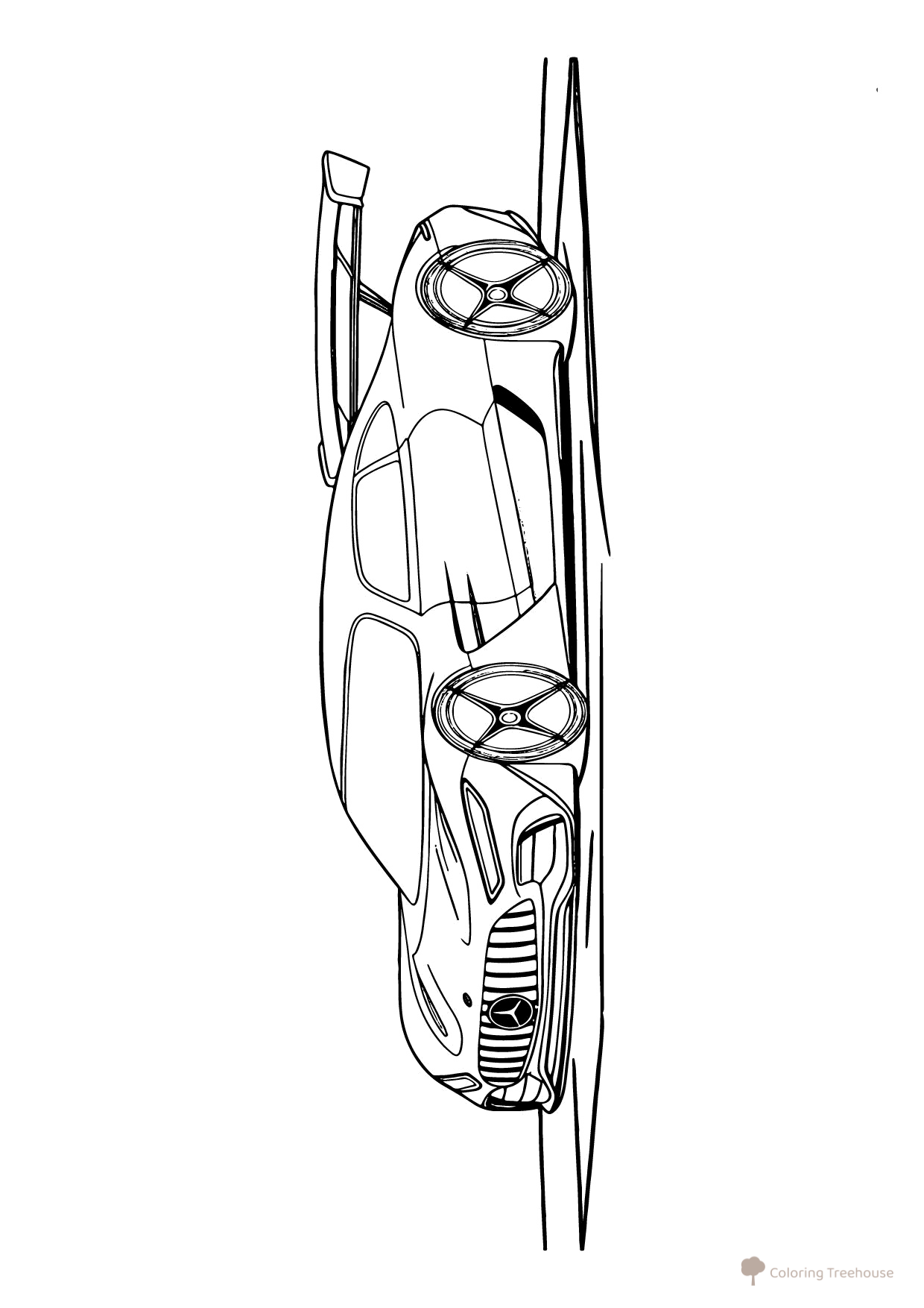 Mercedes AMG ONE Hypercar Coloring Page free printable Mercedes Car Coloring Pages coloring page
