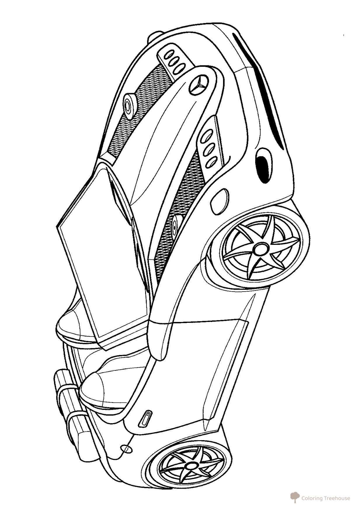 Mercedes Vision SLA Concept Car Coloring Page free printable Mercedes Car Coloring Pages coloring page