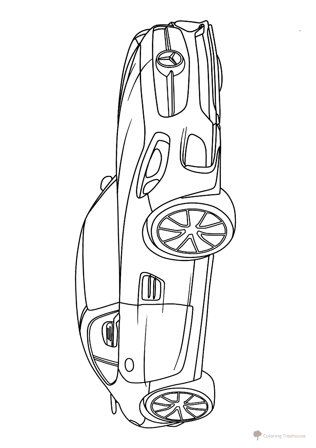 Cool Mercedes SLS Coloring Page free printable Mercedes Car Coloring Pages coloring page