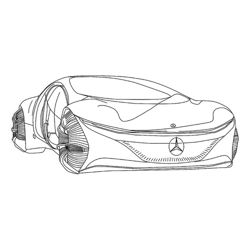 涂色页 “梅赛德斯 Vision AVTR Avatar” 免费可打印梅赛德斯汽车着色页涂色页