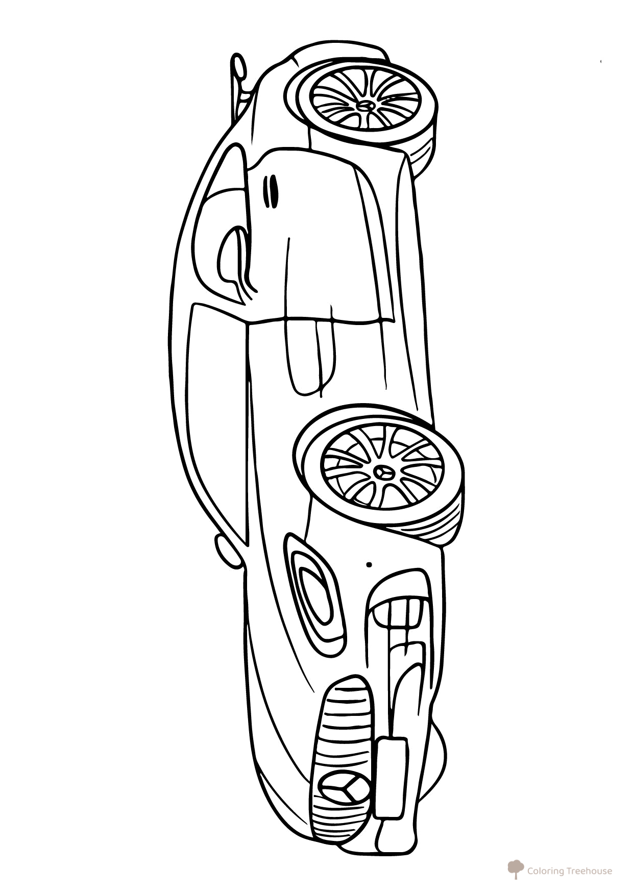 Simple Mercedes AMG GT Coloring Page free printable Mercedes Car Coloring Pages coloring page