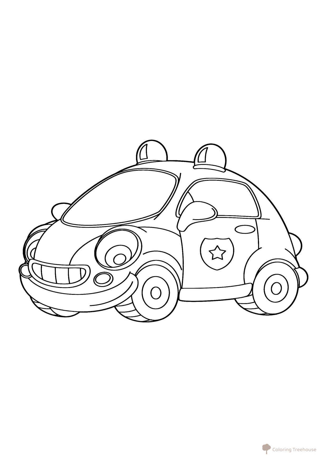 Cute Sheriff Car Coloring Page free printable Police Car Coloring Pages coloring page