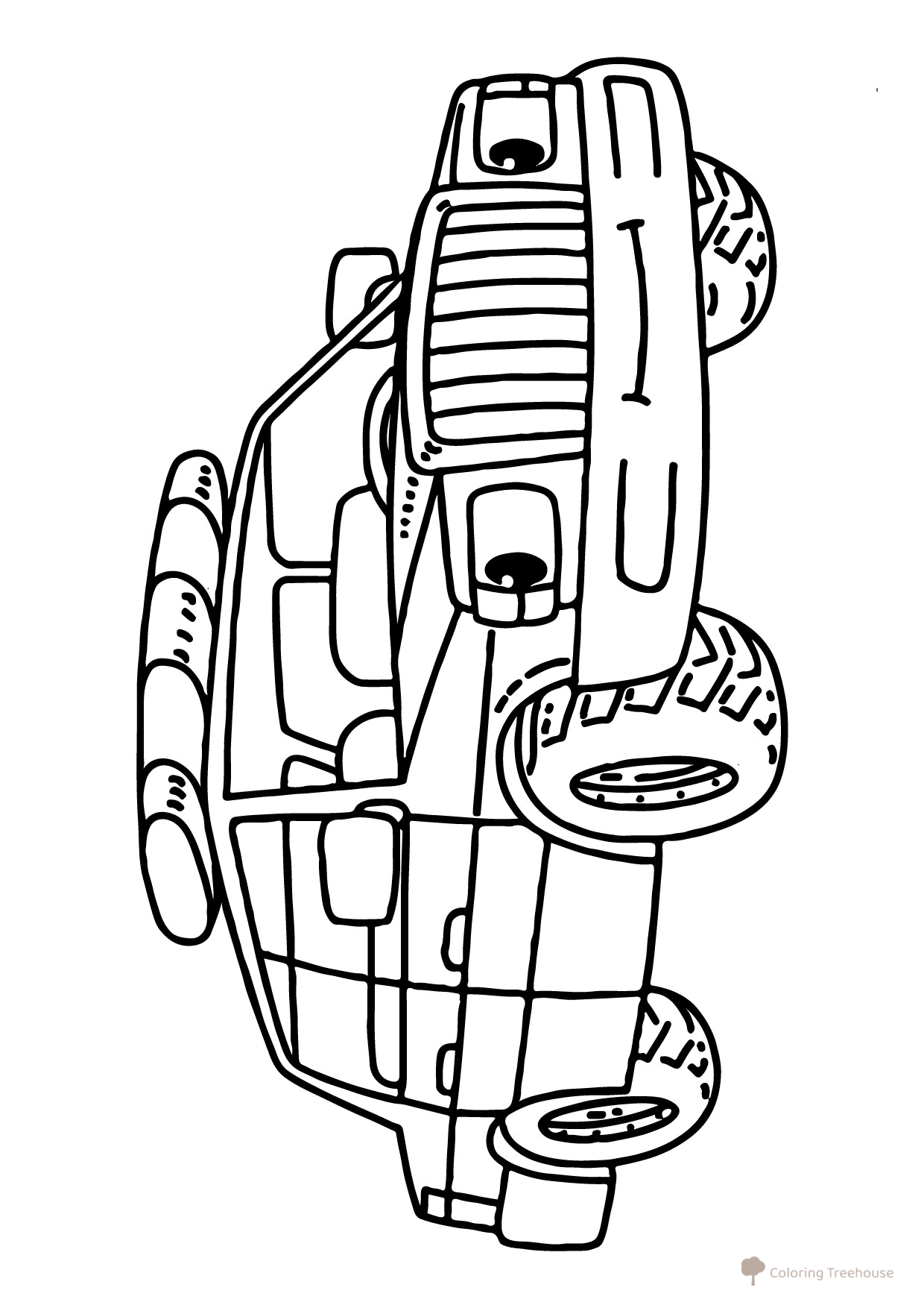 Police Car with Eyes Coloring Page free printable Police Car Coloring Pages coloring page