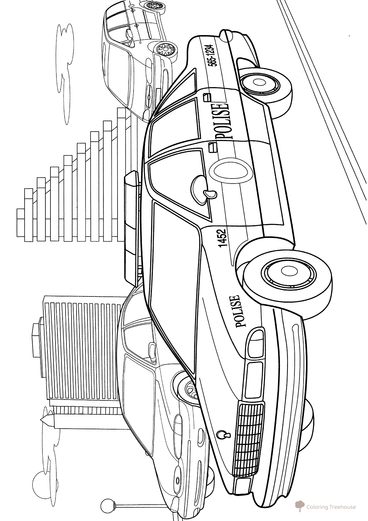 Turkish Police Car Coloring Page free printable Police Car Coloring Pages coloring page