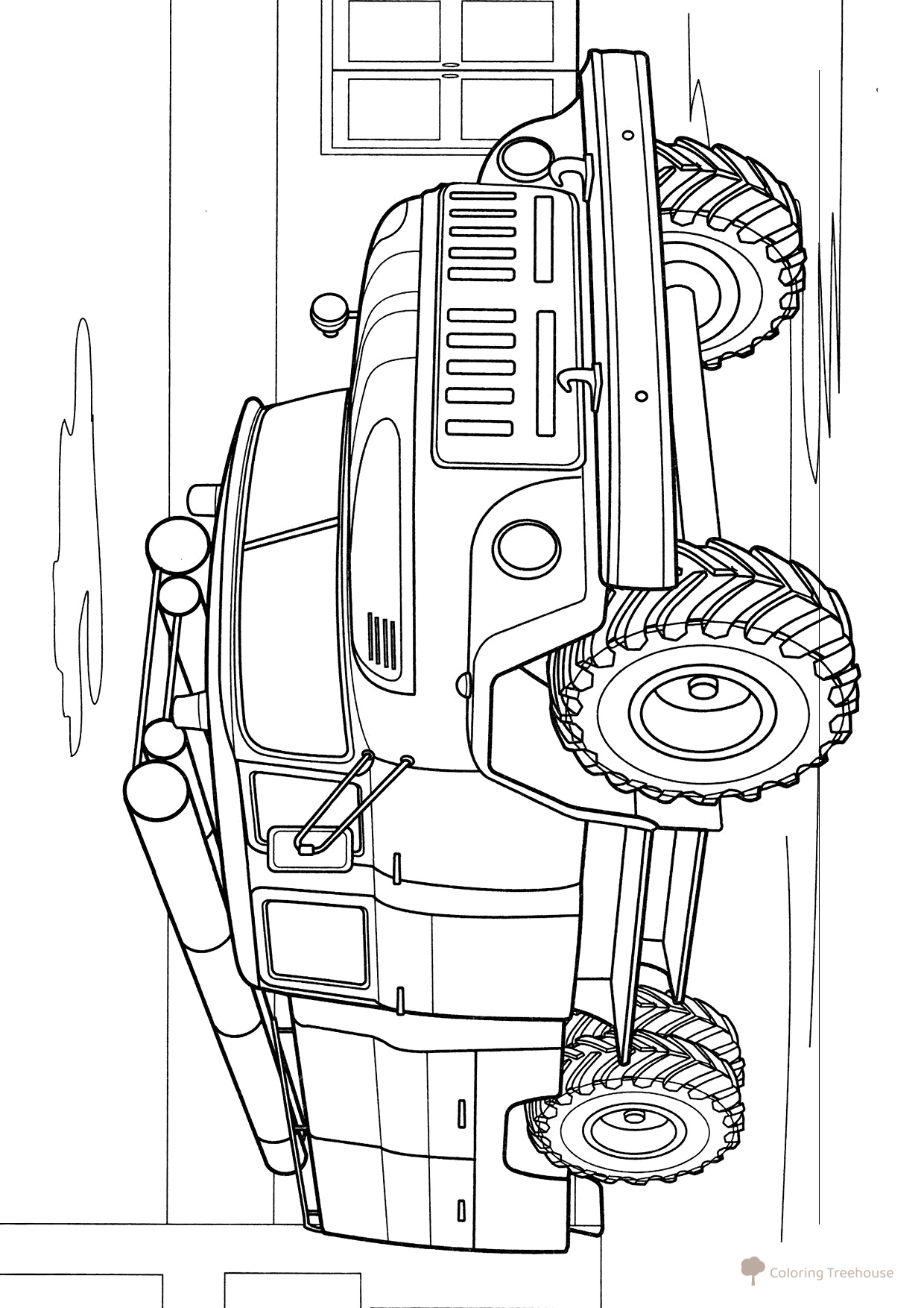 ZIL Fire Truck Coloring Page free printable Fire Truck Coloring Pages coloring page