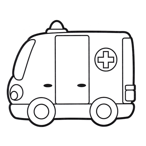 Simple Ambulance Car Coloring Page free printable Ambulance Coloring Pages coloring page