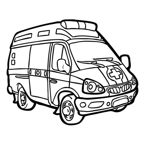 Ambulance Coloring Page for Kids free printable Ambulance Coloring Pages coloring page
