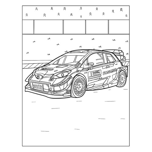Racing Toyota Gazoo Coloring Page free printable Toyota Car Coloring Pages coloring page
