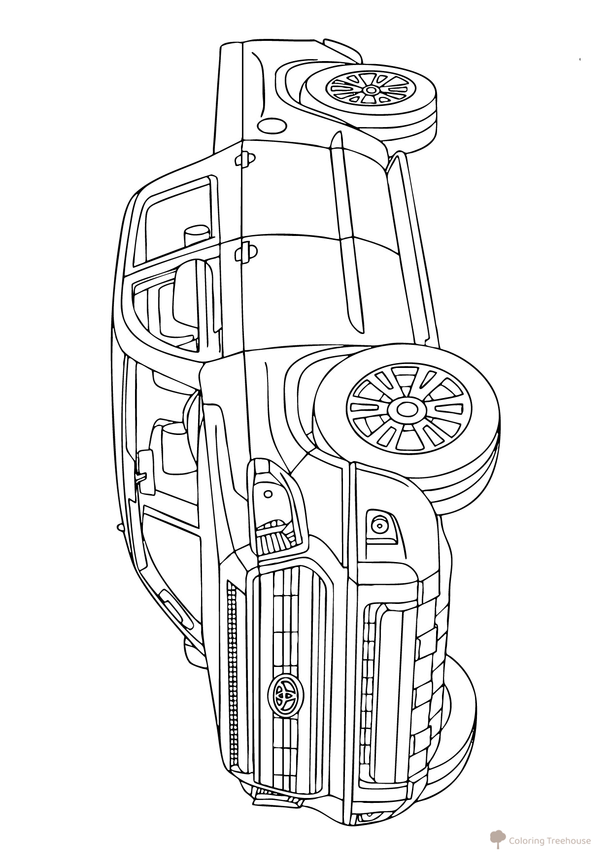 Toyota Tundra Pickup Coloring Page free printable Toyota Car Coloring Pages coloring page