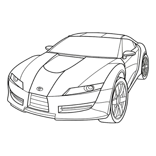 Sporty Toyota Supra Coloring Page free printable Toyota Car Coloring Pages coloring page