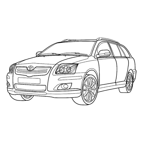 Toyota Avensis Coloring Page free printable Toyota Car Coloring Pages coloring page