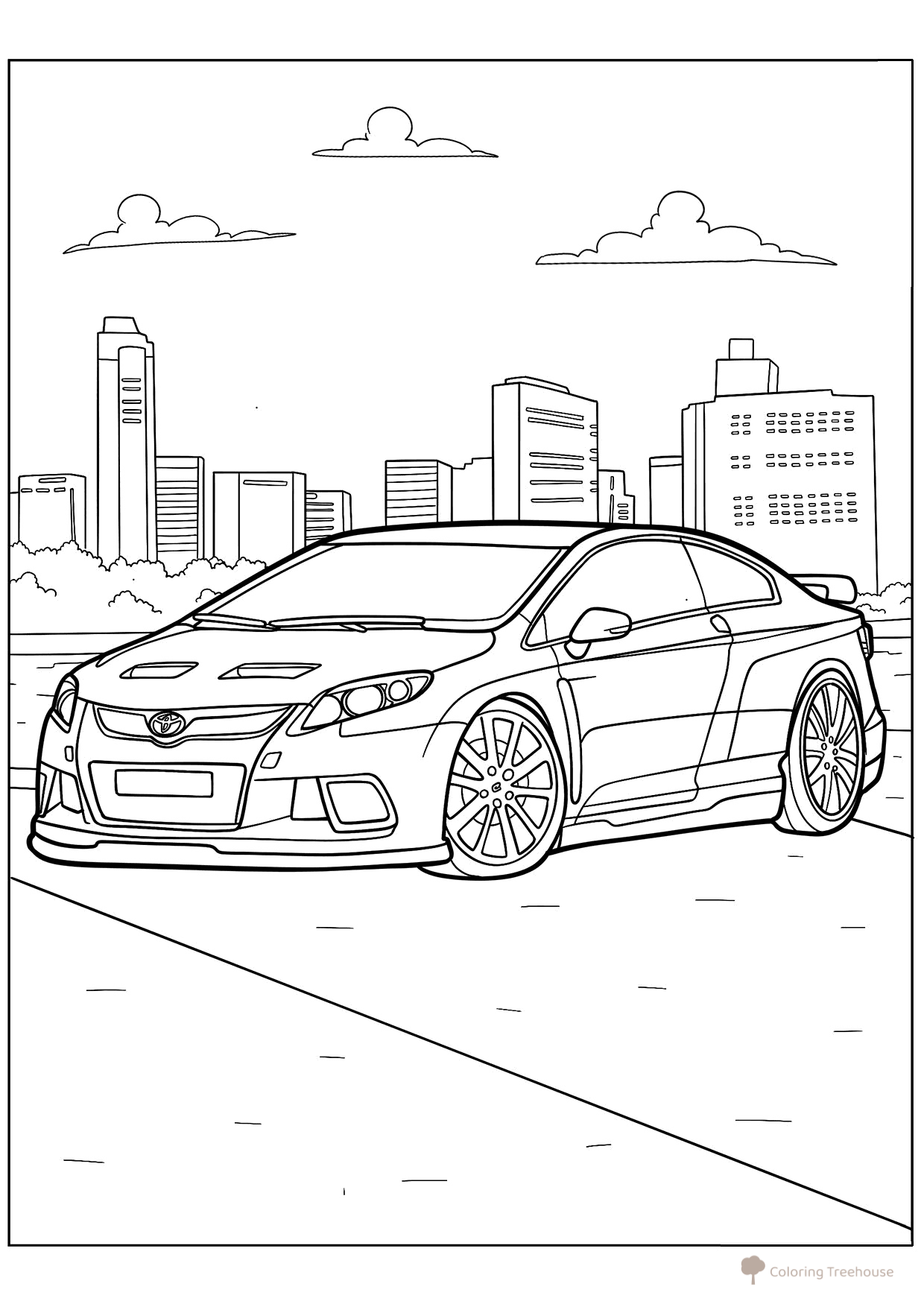 Toyota Celica GT Coloring Page free printable Toyota Car Coloring Pages coloring page