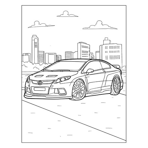 Toyota Celica GT Coloring Page free printable Toyota Car Coloring Pages coloring page