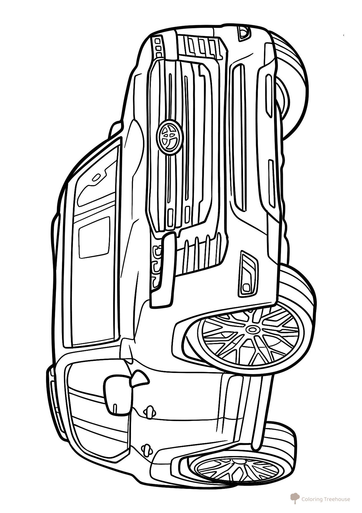 Toyota Land Cruiser 300 Coloring Page free printable Toyota Car Coloring Pages coloring page
