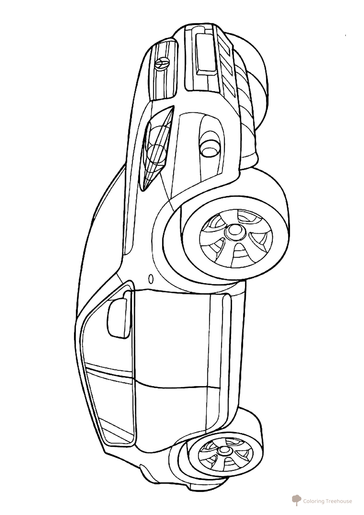 Página para colorear «Toyota RAV-4» dibujo para colorear gratis de Páginas para colorear de coches Toyota