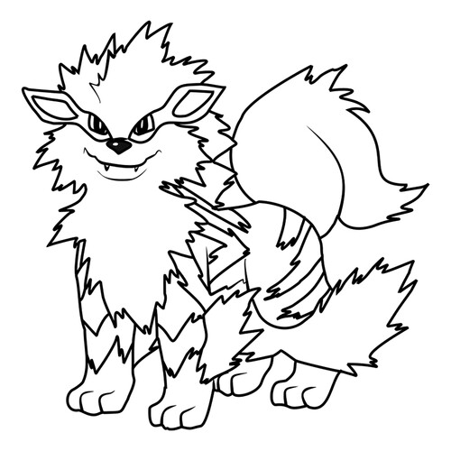 Página para colorear Pokémon Arcanine #0059 dibujo para colorear gratis de Páginas para colorear de Pokémon de la 1.ª generación