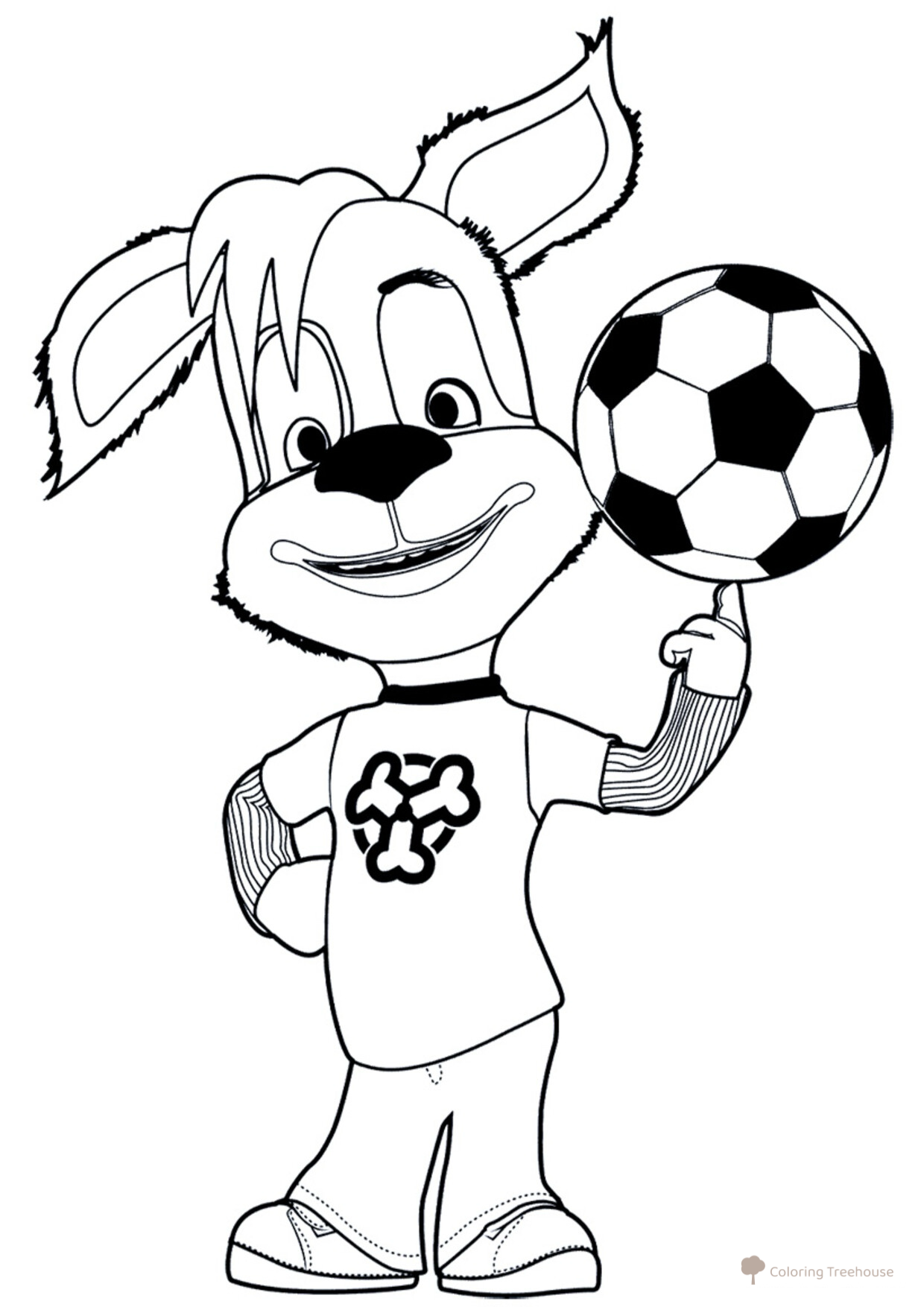 Página para colorear: Druzhok Barboskin con balón dibujo para colorear gratis de Láminas para colorear de Barboskiny