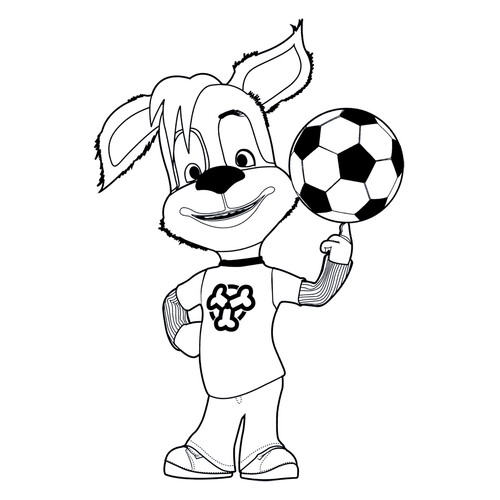 Página para colorear: Druzhok Barboskin con balón dibujo para colorear gratis de Láminas para colorear de Barboskiny
