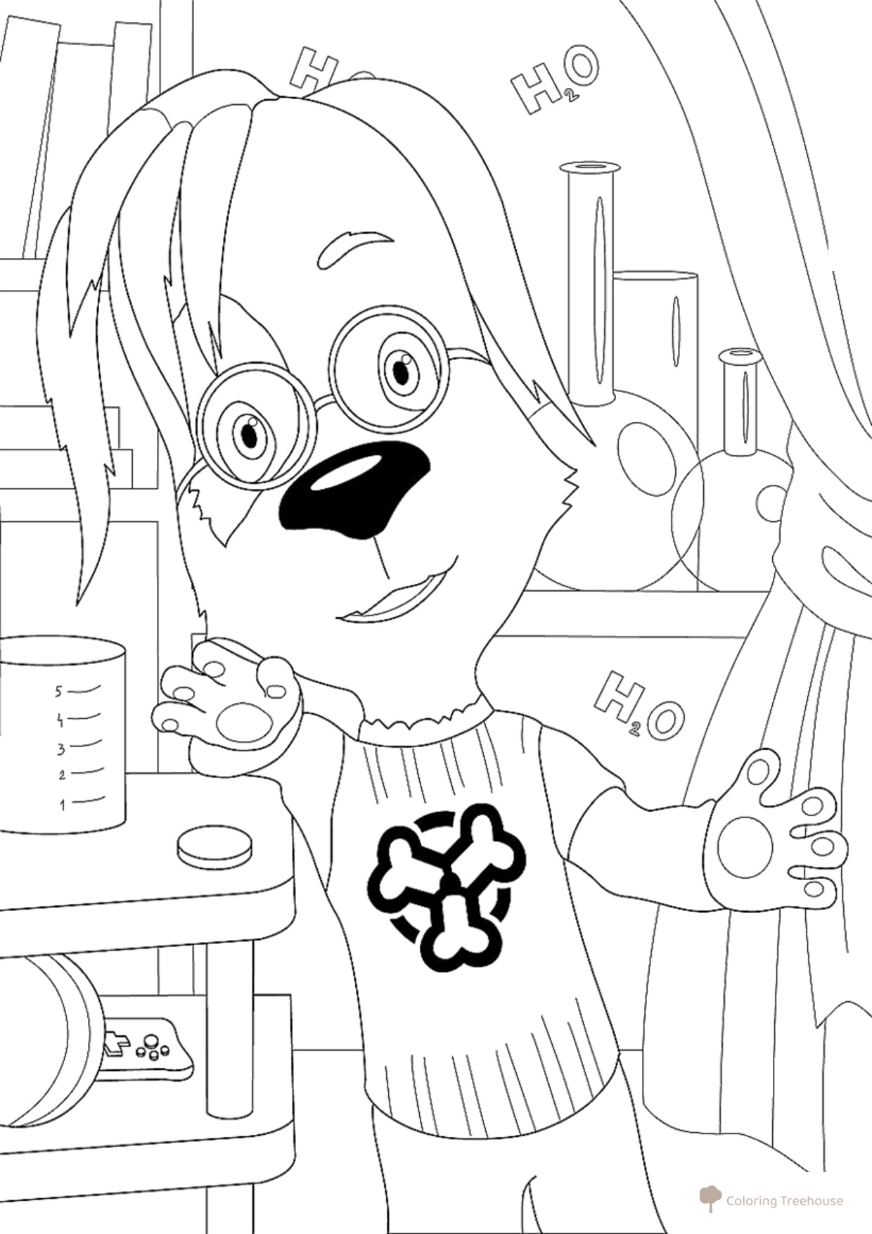 Druzhok Barboskin Coloring Page with Glasses free printable Barboskiny Coloring Pages coloring page