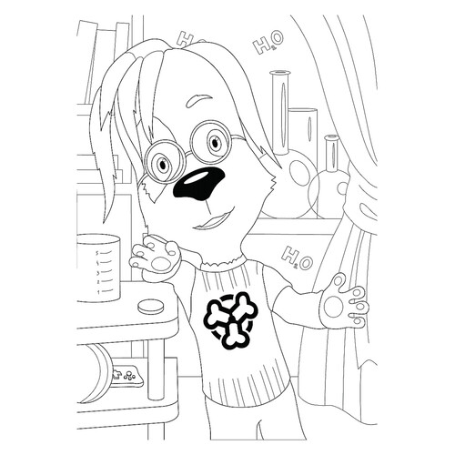 Druzhok Barboskin Coloring Page with Glasses free printable Barboskiny Coloring Pages coloring page