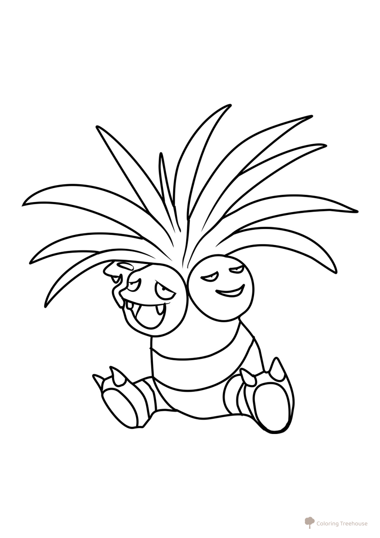 Pokémon Exeggutor Coloring Page #0103 free printable Generation 1 Pokémon Coloring Pages coloring page