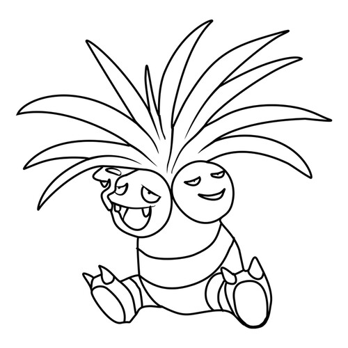 Pokémon Exeggutor Coloring Page #0103 free printable Generation 1 Pokémon Coloring Pages coloring page