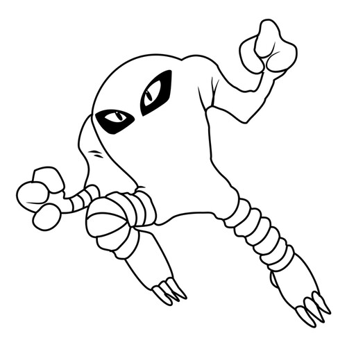 Página para colorear Pokémon Hitmonlee #0106 dibujo para colorear gratis de Páginas para colorear de Pokémon de la 1.ª generación