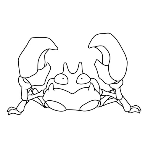 Krabby Pokemon Coloring Page #0098 free printable Generation 1 Pokémon Coloring Pages coloring page