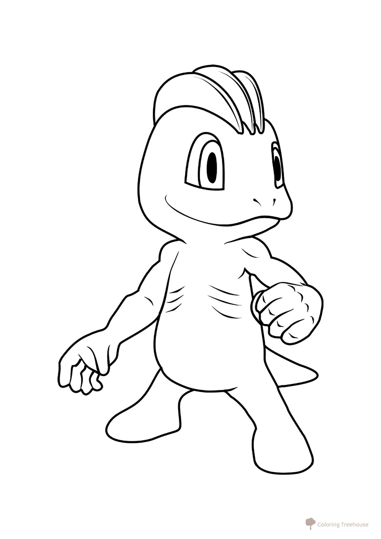 Página para colorear Pokémon Machop #0066 dibujo para colorear gratis de Páginas para colorear de Pokémon de la 1.ª generación