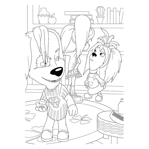 Friend, Rose, and Lisa Coloring Page free printable Barboskiny Coloring Pages coloring page