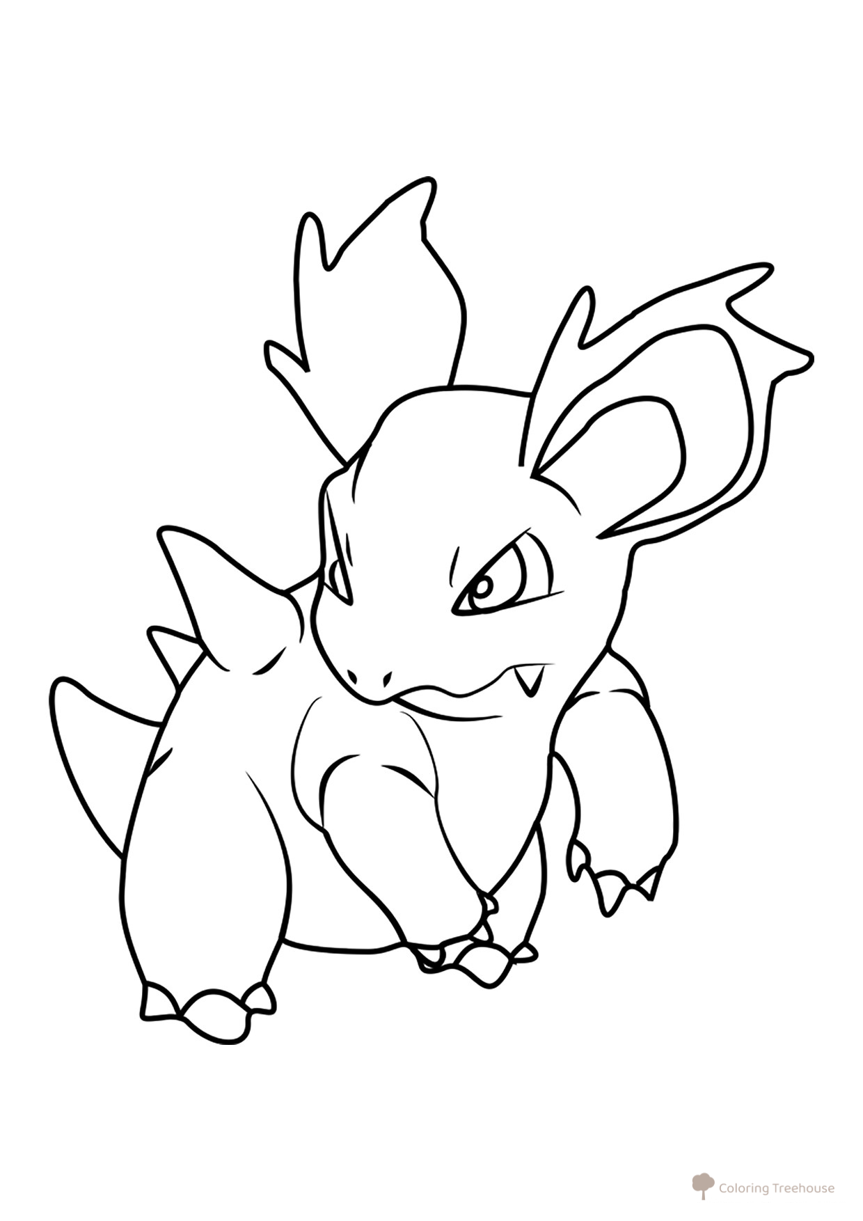 Pokemon Nidorina Coloring Page #0030 free printable Generation 1 Pokémon Coloring Pages coloring page