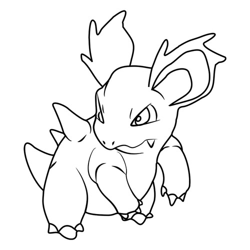 Pokemon Nidorina Coloring Page #0030 free printable Generation 1 Pokémon Coloring Pages coloring page