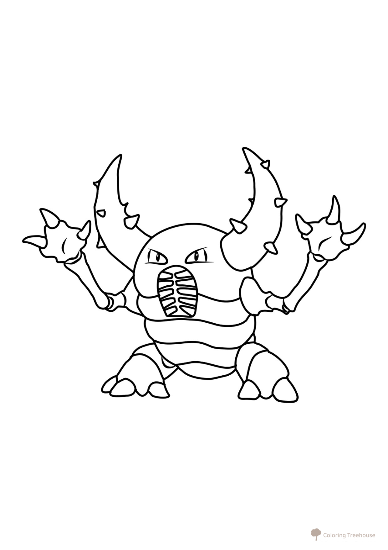 Pokemon Pinsir Coloring Page #0127 free printable Generation 1 Pokémon Coloring Pages coloring page