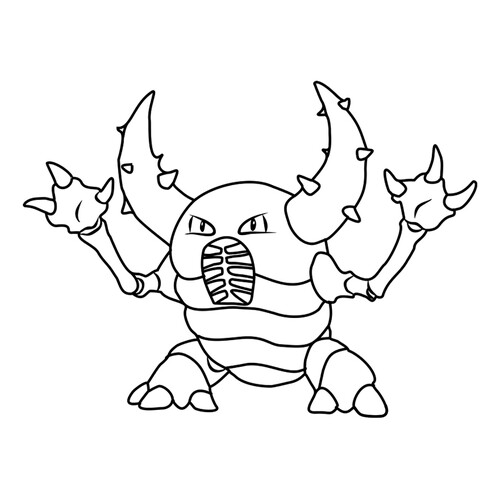 Pokemon Pinsir Coloring Page #0127 free printable Generation 1 Pokémon Coloring Pages coloring page