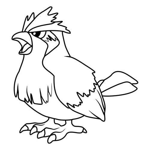 Página para colorear Pokémon Pidgey #0016 dibujo para colorear gratis de Páginas para colorear de Pokémon de la 1.ª generación