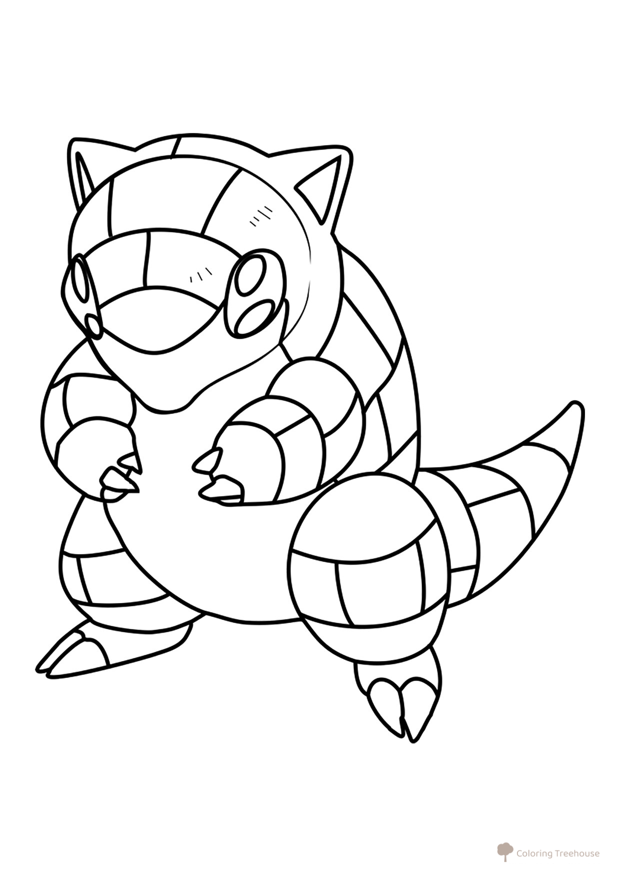 Página para Colorear Pokémon Sandshrew #0027 dibujo para colorear gratis de Páginas para colorear de Pokémon de la 1.ª generación
