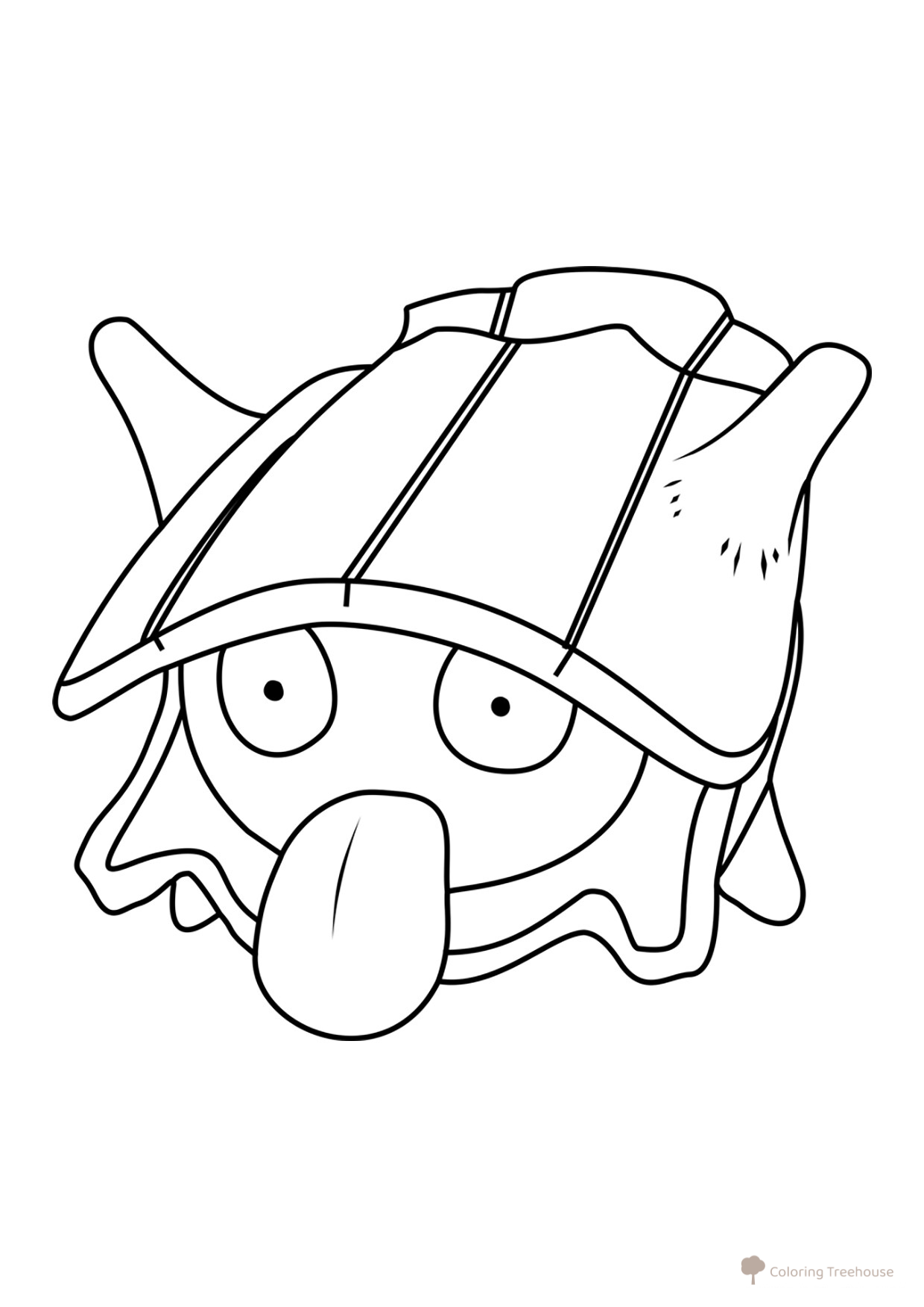 Página para colorear Pokémon Shellder #0090 dibujo para colorear gratis de Páginas para colorear de Pokémon de la 1.ª generación