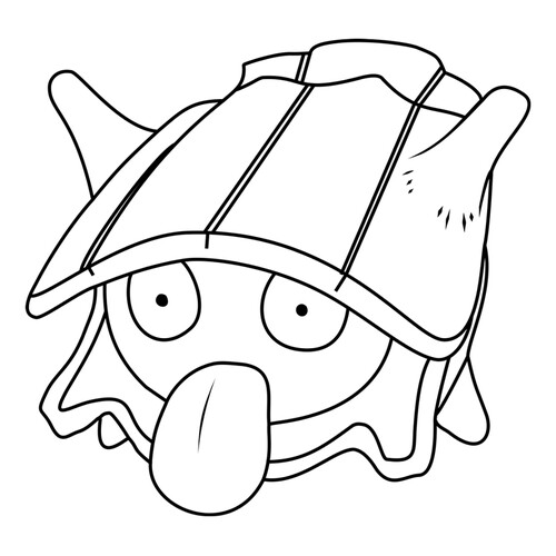 Página para colorear Pokémon Shellder #0090 dibujo para colorear gratis de Páginas para colorear de Pokémon de la 1.ª generación