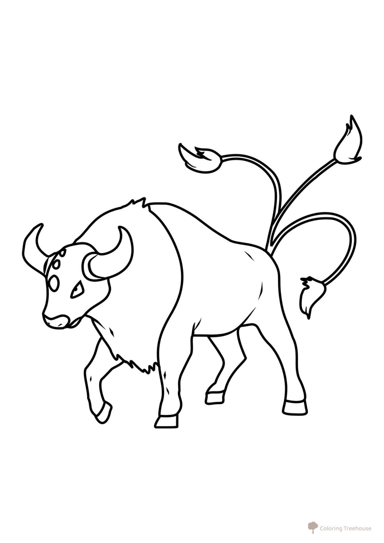 Pokemon Tauros Coloring Page #0128 free printable Generation 1 Pokémon Coloring Pages coloring page