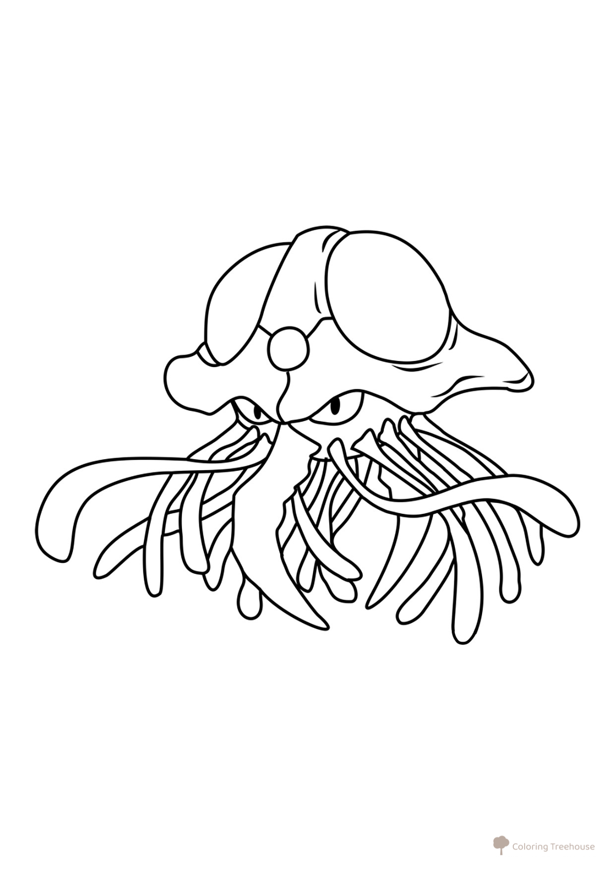 Página para colorear Pokémon Tentacruel #0073 dibujo para colorear gratis de Páginas para colorear de Pokémon de la 1.ª generación