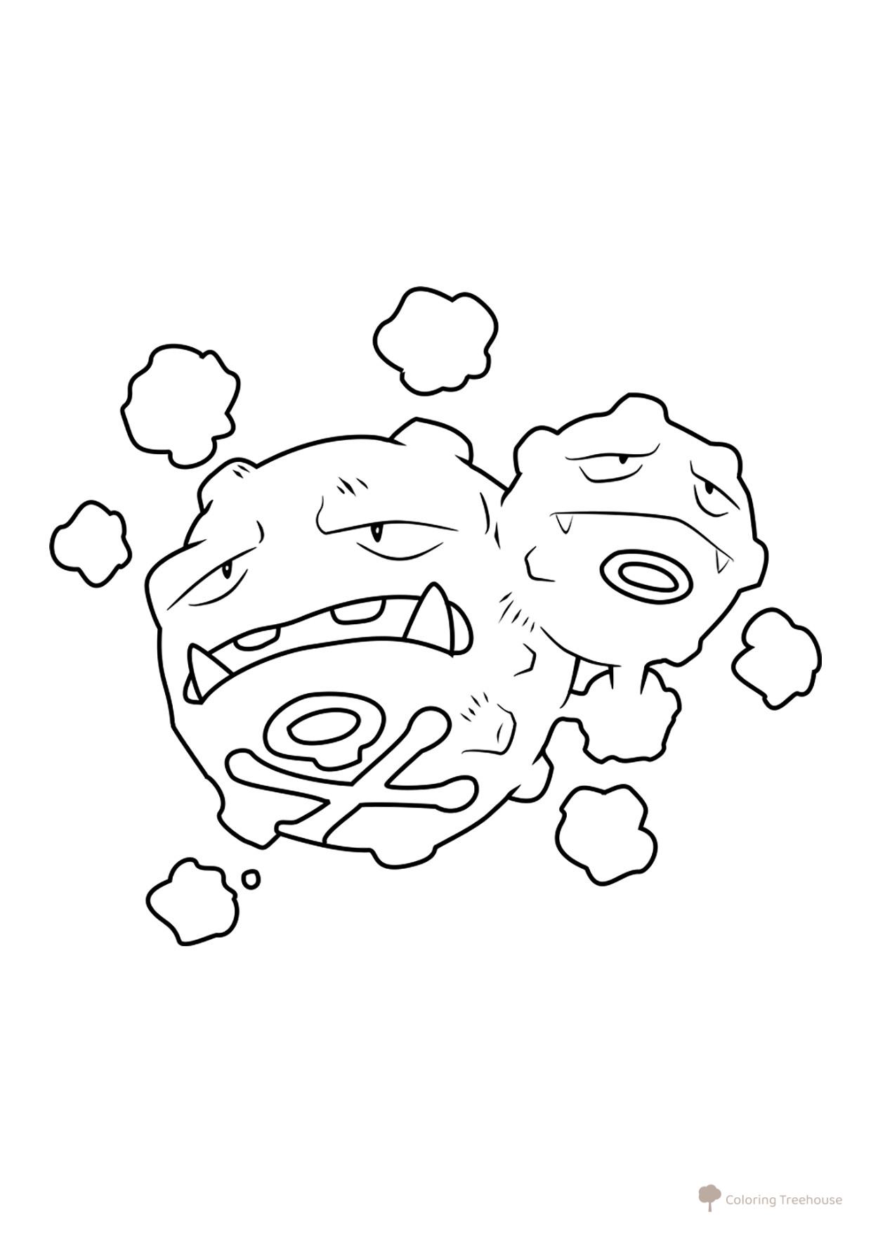 Pokemon Vizing Coloring Page #0110 free printable Generation 1 Pokémon Coloring Pages coloring page