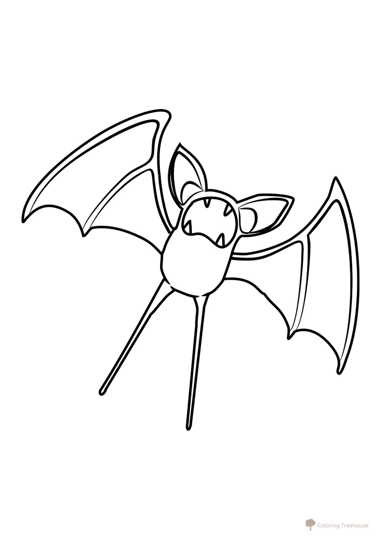 Página para colorear Pokémon Zubat #0041 dibujo para colorear gratis de Páginas para colorear de Pokémon de la 1.ª generación