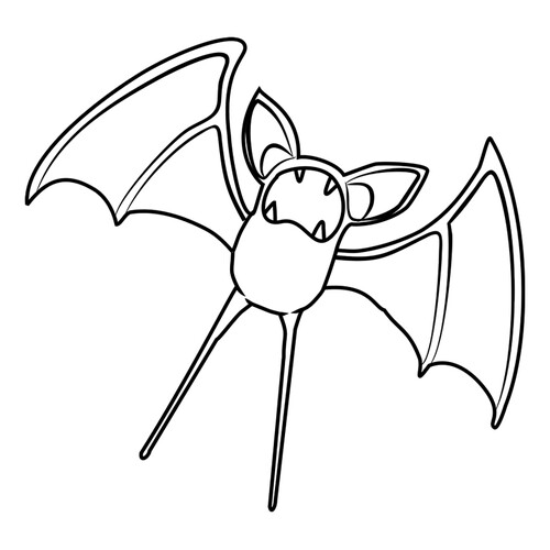 Página para colorear Pokémon Zubat #0041 dibujo para colorear gratis de Páginas para colorear de Pokémon de la 1.ª generación