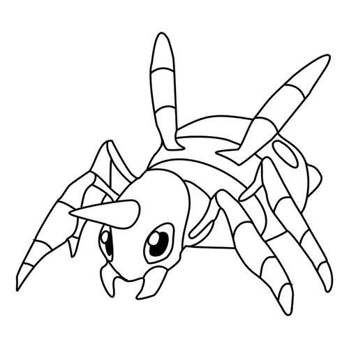 Ariados Coloring Page (Pokémon) #0168 free printable Second Generation Pokémon Coloring Pages coloring page