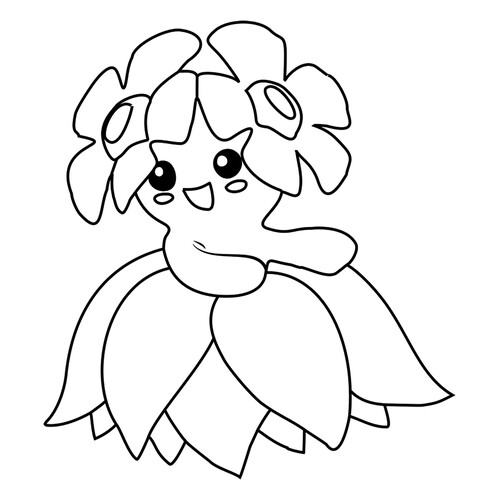 Página para colorear Pokémon Bellossom #0182 dibujo para colorear gratis de Páginas para colorear de Pokémon — Generación 2 (Johto)