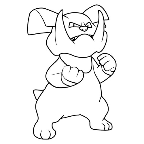 Página para colorear Pokémon Granbull #0210 dibujo para colorear gratis de Páginas para colorear de Pokémon — Generación 2 (Johto)