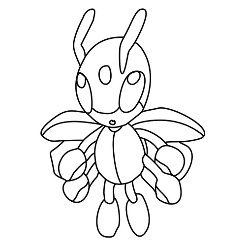 Pokémon Ledian Coloring Page #0166 free printable Second Generation Pokémon Coloring Pages coloring page