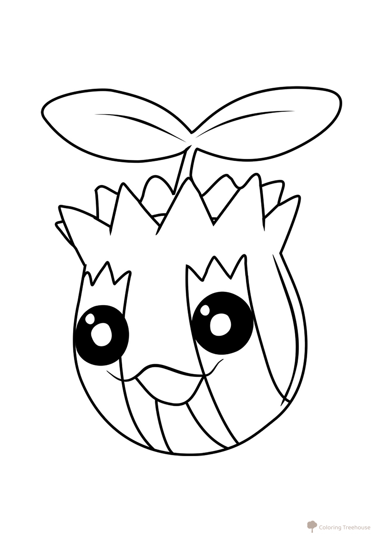 Página para colorear Pokémon Sunkern #0191 dibujo para colorear gratis de Páginas para colorear de Pokémon — Generación 2 (Johto)