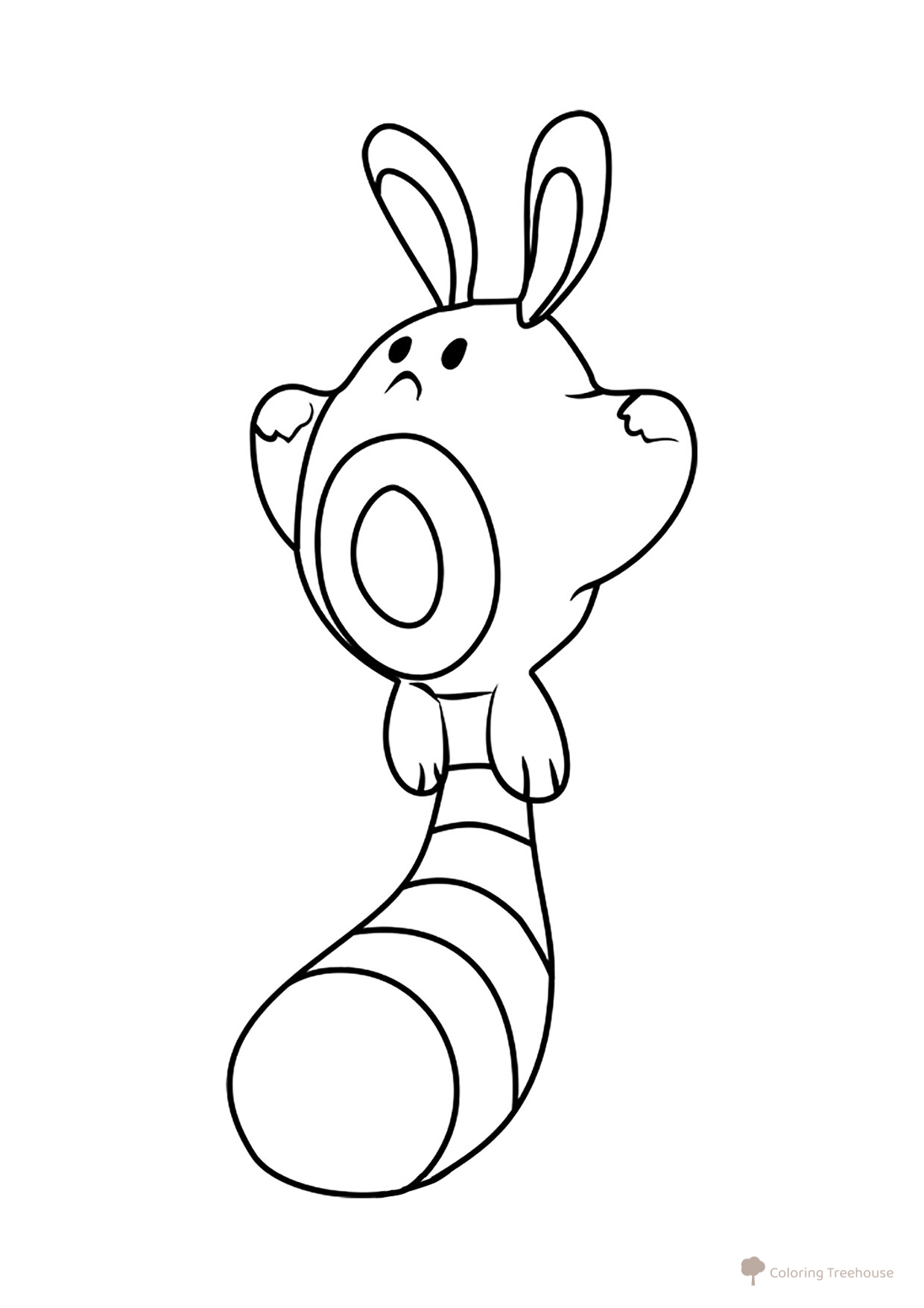 Página para colorear Pokémon Sentret #0161 dibujo para colorear gratis de Páginas para colorear de Pokémon — Generación 2 (Johto)
